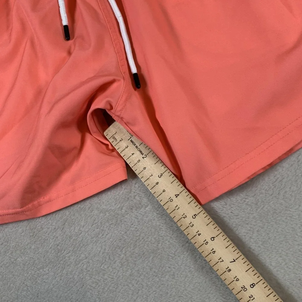 Third Wave Swim Trunks Shorts Mens Small Coral‎ Pink Drawstring Quick Dry Beach